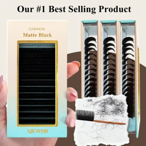Dark Matte Loose Base Lash Individual Lash Trays in Bulk Eyelash Extensions Silk Eyelash Extensions