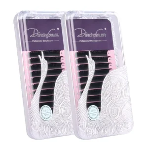 Dd Curl Matte Dark Brown Customisable Cashmere Lash Extensions Decals Book 1 1 Jet Black 20 Rows