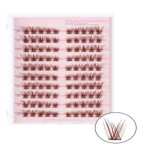 Delicate Wispy DIY Eyelashes 100 Clusters D for 10mm 9 16mm 0.07 Thickness Enhanced Double Eye Fans Soft Lasting Natural