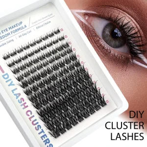 Dense Natural Curl Hot Melt Cluster DIY Eyelashes European & American Style