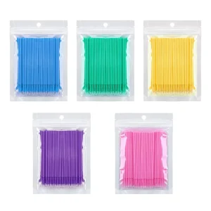 Disposable Micro Brush Swabs for Eyelash Extensions Bendable Lash Extension Tools Multi Purpose Personal Care Brushes