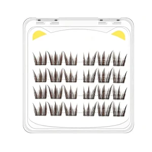 Disposable Portable Ultra Fine Fiber Compact Pack Cluster Lashes for Short Trips Business Trips Temporary Beauty Use