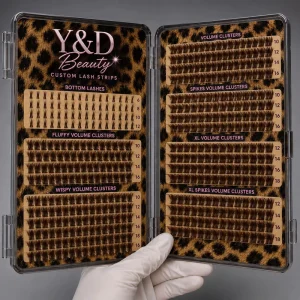 Diy 3D Dark Brown Cluster Lash Kit Wispy Fluffy Soft Colored Individual Brown Natual Eyelashes Clusters Custom logo