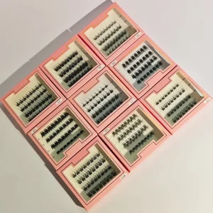 定制标志无胶Diy睫毛簇素食无残自粘睫毛防水单独压睫毛