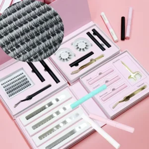 Diy Cluster Lashes C D Curl Segment Pre cut Lash Kit Extensions 30D 40D 50D Vegan Eyelash Diy Lash Clusters Private Label