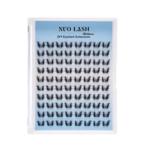 Diy Eyelash Extension Kit with Private Label Handmade Fan Eyelashes Segment PBT Hair Lash Clusters Fur Material