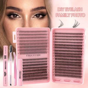 Diy Lashes Book Set at Home 640pcs SP Eyelash Korean Pbt Pre Cut Diy Segmented Lashes Clusters 3D Fluffy Effect Cluster Lash Kit