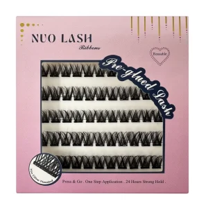 Diy Lashes Reusable Segmented Waterproof Eyelashes Faux Mink Press on Cluster Lashes Custom Logo Self Adhesive Lashes