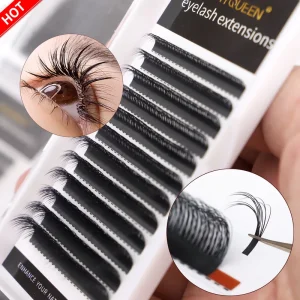 Double Layer Camellia Handmade C W Lash Extension Tray 0.05 OEM Natural 3D Eyelash Extensions