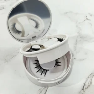 Double Layer Magnetic False Eyelashes with Mirror Case Reusable Volume Lashes Glue Free 3D Eye Makeup Lash Kit