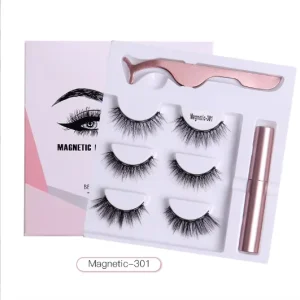 Double Magnet 3D Magnetic False Eyelashes Full/Half Strip Magnetic Eyelash Lashes Black Soft Hair Reusable Fake Eye Lashes