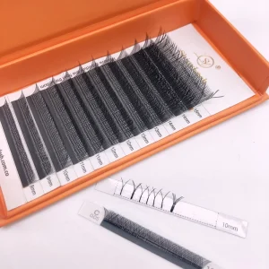 Double Tips YY Lashes Volume Faux Mink Lash Extensions Tray Private Label Matte Black 2D 0.05 Y Eyelash Extension