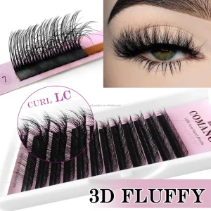 Double layer Camellia Lashes 5D Flower Vegan Create Messy Look 3D Fluffy Effect Eyelash Extensions Christmas