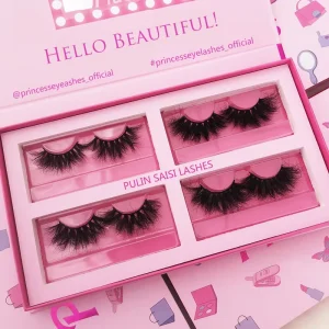 Dramatic 25mm Synthetic Lashes Fake Mink Eyelashes Individually Customized Fluffy Faux Mink Eyelashes Supplier