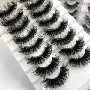 Dramatic 8 Pairs Lashes Wispy Fluffy 18mm 20mm 25mm 3D Faux Mink False Eyelashes