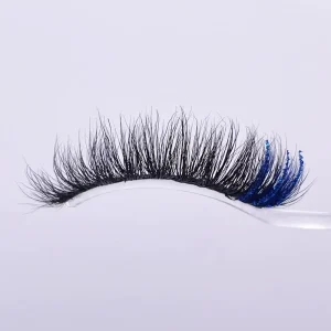 Dramatic Colored Lashes Deep Curl Faux Mink Lashes Party Sequins Colored Lashes