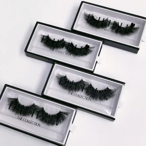 Dramatic Fluffy Strip Lashes Vendor With Custom Magnetic Packaging Box Soft 25mm Real Mink Eyelashes