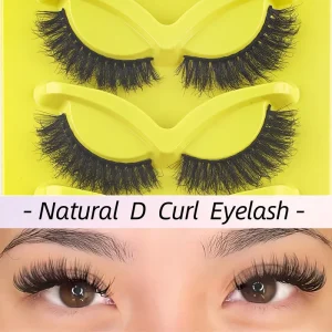Dramatic Fluffy Volume Faux Mink Lashes Wispy Strip Eyelashes Yellow Tray Bulk Beauty Salon Resale Supplies