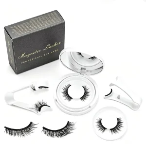 Dramatic Magnetic Lashes for Stage Performance Glue Free Reusable False Eyelashes with Applicator Tweezer Custom Packaging