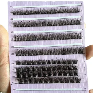 Dramatic Mega Volume 50D 60D Mixed Tray Lightweight Comfortable Daily Wear Segmented False Cluster Eyelashes