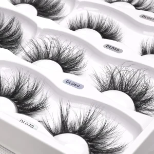 Dramatic Mink Lash Strip False Eyelashes Mixed Variety 25mm Siberian Mink Eye Lashes for Makeup