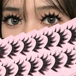 Dramatic Spiky Strip Lashes 25mm Mega Volume Synthetic Hair Handmade Thick Wispy Eyelashes