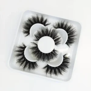 Dramatic Stage False Eyelashes 6D Thick Synthetic Hair Voluminous Messy Style Curly Semi Hand Made Natural 3D Black