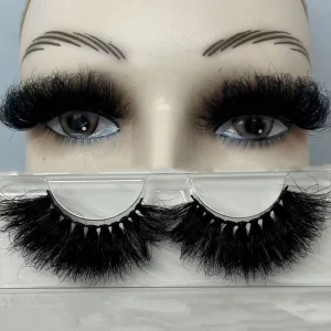 Dramatic Thick 25mm Fluffy Mink Eye Lashes Vendor 5D Effect High Quality Full Strip Eyelashes