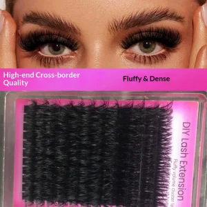 Dramatic Thick Strip Lashes Prom Night Makeup Fan Segment DIY Cluster Lashes
