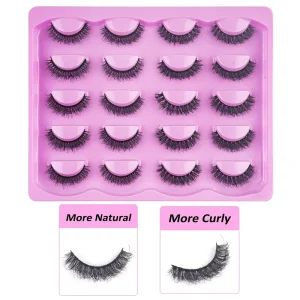 Dramatic Volume Mink False Eyelashes Bulk Fluffy Thick Wispy Strip Lashes for Beauty Salon Resale