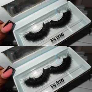 Dramatic d Curl Fluffy 25mm Mink Eyelashes Manufacturing Vendors Private Label Strip Lashes