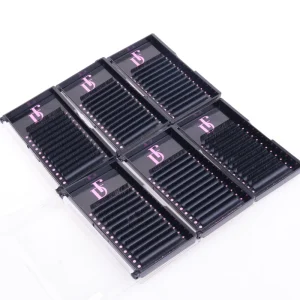 Dreamflowerlashes Matte Black Silk Individual Eyelash Extensions Private Volume Mink Lashes with DD Curl