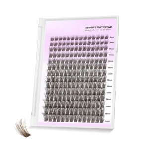 Dreamy Brown Synthetic Hair Lash Clusters Spiky 10 18mm Fox Eye Cat Eye Eyelash Right Left Individual Self adhesive