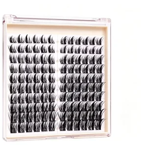Durable Reusable Soft Faux Mink 18-22mm Extra Long Full Volume Cluster Individual Lashes Natural Style