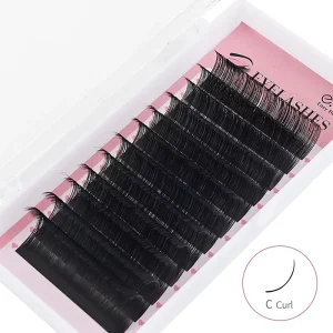 EBT Handmade 0.03 0.05 0.07 Eyelash Curl J B C CC D DD L Black Individual Lashes 8mm 15mm Natural Long Faux Eyelash Extensions
