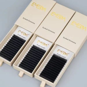 EMEDA J B CC DD L M Curl Cashmere Matte Black Eyelash Extensions Supplies Custom Individual Silk Lash Extension Trays