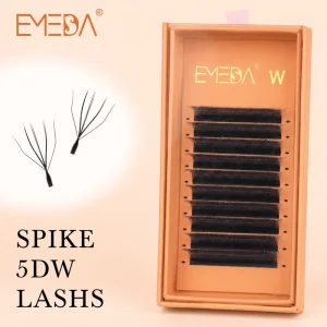 EMEDA Private Label Natural Individual YY False Eyelash Extension Tray Custom Volume De Cilios Spikes 3D 4D 5D WV Lash Extension