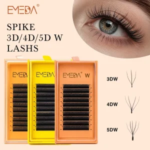 EMEDA Spikes 3D 4D 5D W Lash Extension Trays Mink Wispy YY U V Shape Lash Supplies PBT Hand woven Mesh Cilios Clover Eyelashes