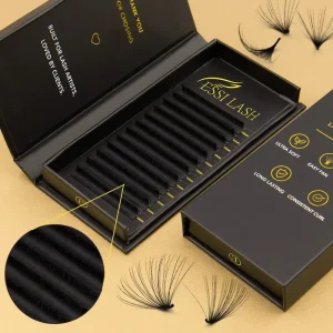 ESSI LASH Black Faux Mink Lash Trays Private Label Volume Eyelash Extensions Trays Supplies