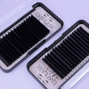 ESSI LASH Cashmere Silk Lash Trays Bulk Dark Matte Black Eyelash Extension Trays For Volume Lashes Vendors