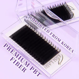 ESSI LASH Custom Faux Mink Lash Trays Supplies Individual De Cils Velvet Matte Black Hand Made Volume Eyelash Extension