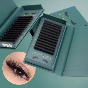 ESSI LASH Custom Premium Packaging 7-25mm Cashmere Mink Lash Trays Velvet Soft Lashes Extension Trays Supplies