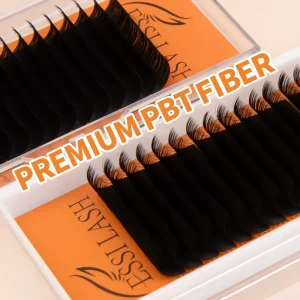 ESSI LASH Dark Fluffy Lash Eyelash Extension Supplies Trays Korean Pbt Matte Black Individual EyeLashes Volume Eyelash Extension
