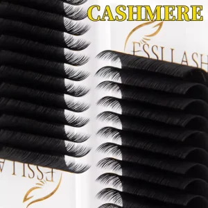 ESSI LASH Hand Made Volume Eyelash Extension Individual De Cils Velvet Matte Black Custom Lash Trays Supplies