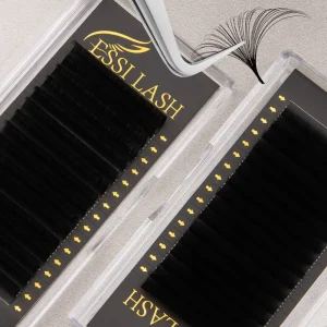 ESSI LASH Matte Black Volume Eyelash Extensions Trays Private Label Custom logo Faux Mink Lash Extension Suppliers