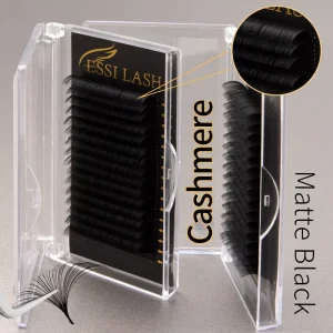 ESSI LASH Private Label Cashmere Silk Lash Trays Velvet Matte Black Eyelash Extensions Trays For Volume Lashes Kit