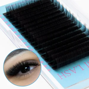 ESSI LASH Private Label Soft Russian Volume Eyelash Extension Trays Dark Black Faux Mink Eyelashes Trays