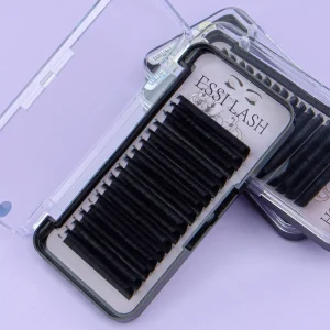 ESSI LASH Super Soft Dark Black Handmade Vegan Cruelty Free Natural Long Full Volume High Quality Korean PBT Lash Trays
