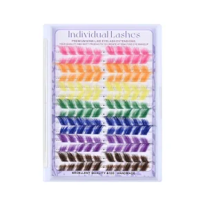 EYELASH Handmade Colorful Segmented DIY Lashes New Style Individual PBT Soft Fiber Mega Volume 10D 20D Cluster Lashes Extension