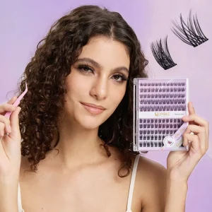 EYELASH Pre Bond Technology Long Lasting Press on Lashes Pre Glued Lashes Clusters Self Adhesive Lashes